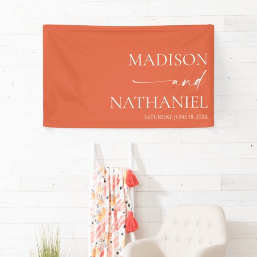 Modern Minimalist Elegant Verona Sunset Wedding Banner (Insitu)