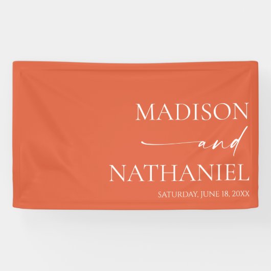 Modern Minimalist Elegant Verona Sunset Wedding Banner (Horizontal)
