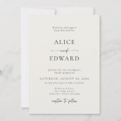 Modern Minimalist Elegant Wedding Invitations Save The Date (Vorderseite)
