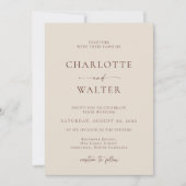 Modern Minimalist Elegant Wedding Invitations Save The Date (Vorderseite)