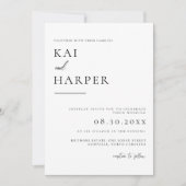 Modern Minimalist Elegant Wedding Invitations Save The Date (Vorderseite)
