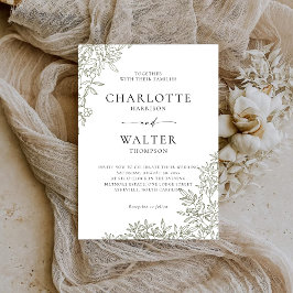 Modern Minimalist Elegant Wedding Invitations Save The Date
