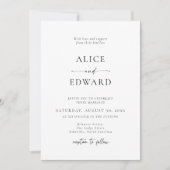 Modern Minimalist Elegant Wedding Invitations Save The Date (Vorderseite)