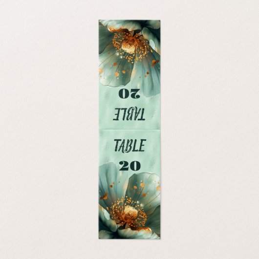 Modern Minimalist Emerald and Gold Wedding (Außenseite Aufgefaltet)