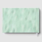 Modern Minimalist Emerald and Gold Wedding Gästebuch (Rückseite)