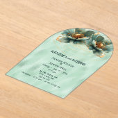 Modern Minimalist Emerald and White Wedding Acryleinladungen (Ablage )