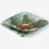 Modern Minimalist Emerald and White Wedding Pappteller (Gewinkelt)