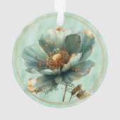 Modern Minimalist Emerald Gold Wedding Ornament (Rückseite)