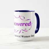Modern Minimalist Empowered IWD 2026 Custom Tasse (VorderseiteRechts)