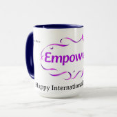 Modern Minimalist Empowered IWD 2026 Custom Tasse (Vorderseite Links)