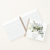 Modern Minimalist Eucalyptus Wedding Planner Notizblock (Innenseite)