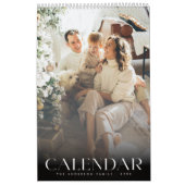 Modern Minimalist Family 3 Photo Collage Kalender (Titelbild)