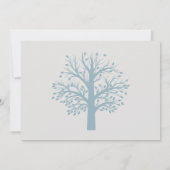Modern Minimalist Family Reunion Ocean Blue Tree Einladung (Rückseite)