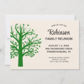 Modern Minimalist Family Reunion Tree Einladung (Vorderseite)