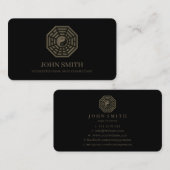 Modern Minimalist Feng Shui Lotus Mandala  Visitenkarte (Vorne/Hinten)