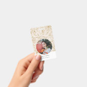 Modern Minimalist Floral Gold Pattern Ausweis (Handheld)