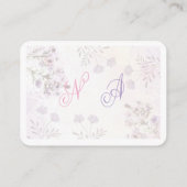 Modern Minimalist Floral RSVP Card | Lavender Rose Begleitkarte (Rückseite)