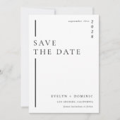 Modern Minimalist Formal Wedding Announcement Save The Date (Vorderseite)