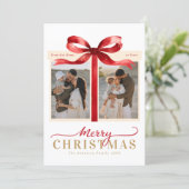 Modern minimalist frohe Weihnachten rot (Stehend Vorderseite)