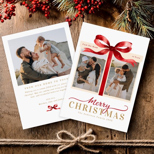 Modern minimalist frohe Weihnachten rot