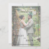 Modern Minimalist Full Clean Front Photo Wedding Einladung (Vorderseite)