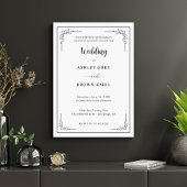 Modern Minimalist Full Clean Front Photo Wedding Einladung
