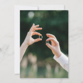 Modern Minimalist Full Photo Overlay Wedding  Einladung (Rückseite)