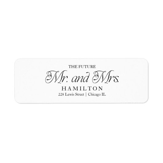 Modern Minimalist Future Mr and Mrs Return (Vorne)