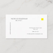 Modern-minimalist-gelb-professionell Visitenkarte (Rückseite)