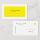 Modern-minimalist-gelb-professionell Visitenkarte (Vorne/Hinten)