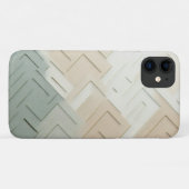 Modern Minimalist Geometric Maze - Elegant Sage Gr Case-Mate iPhone Hülle (Rückseite (Horizontal))