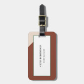 Modern Minimalist Gepäckanhänger (Vorderseite vertikal)