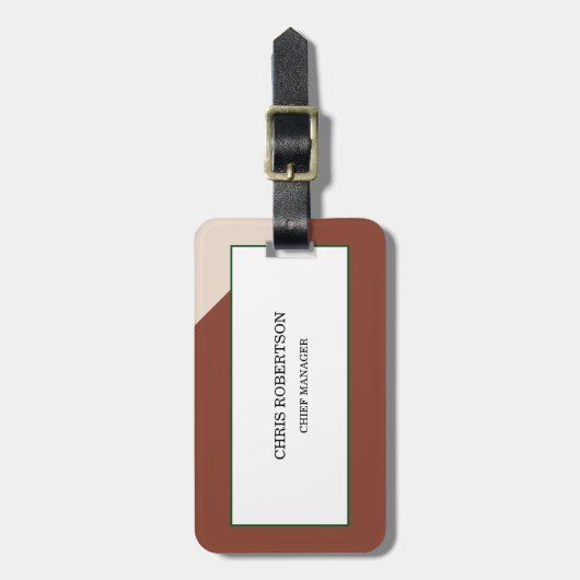 Modern Minimalist Gepäckanhänger (Vorderseite vertikal)