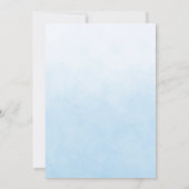 Modern Minimalist Gold and Blue Wedding Einladung (Rückseite)