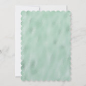 Modern Minimalist Gold and Emerald Wedding  Einladung (Rückseite)