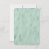 Modern Minimalist Gold and Emerald Wedding Save The Date (Rückseite)