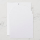 Modern Minimalist Gold and White Wedding Einladung (Rückseite)