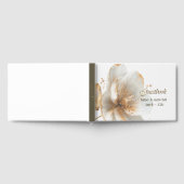 Modern Minimalist Gold and White Wedding Gästebuch (Voll)