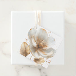 Modern Minimalist Gold and White Wedding Geschenkanhänger