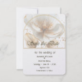 Modern Minimalist Gold and White Wedding Save The Date (Vorderseite)