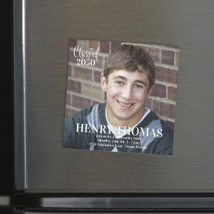 Modern Minimalist Graduate Simple Photo Magnet