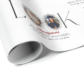 Modern Minimalist Graduation Announcement Photo  Geschenkpapier (Rolleneckpunkt)