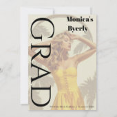 Modern Minimalist Graduation Party Invitation  Einladung (Rückseite)