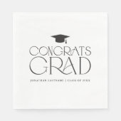 Modern Minimalist Graduation  Serviette (Vorderseite)