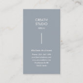 Modern minimalist grau weiß QR-Code Visitenkarte (Vorderseite)