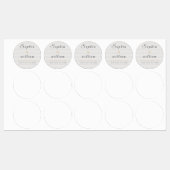 Modern Minimalist Gray Striped Wedding Etiketten (Blatt)