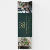 Modern Minimalist Green Custom Business Logo  Banner (Vertikal)