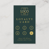 Modern Minimalist Green & Gold Professional Reward Treuekarte (Vorderseite)