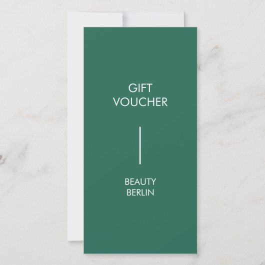 Modern Minimalist Green QR Code Gift Certificate (Vorderseite)