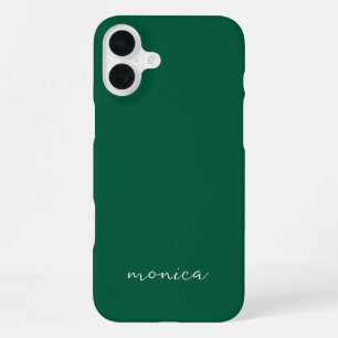 Modern minimalist handgeschriebene Schrift Jägergr iPhone 16 Plus Hülle